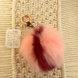 Free People Faux Fur Pom Pom Bag Charm